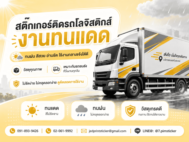 สติ๊กเกอร์ติดรถโลจิสติกส์ สติ๊กเกอร์ติดรถโลจิสติกส์