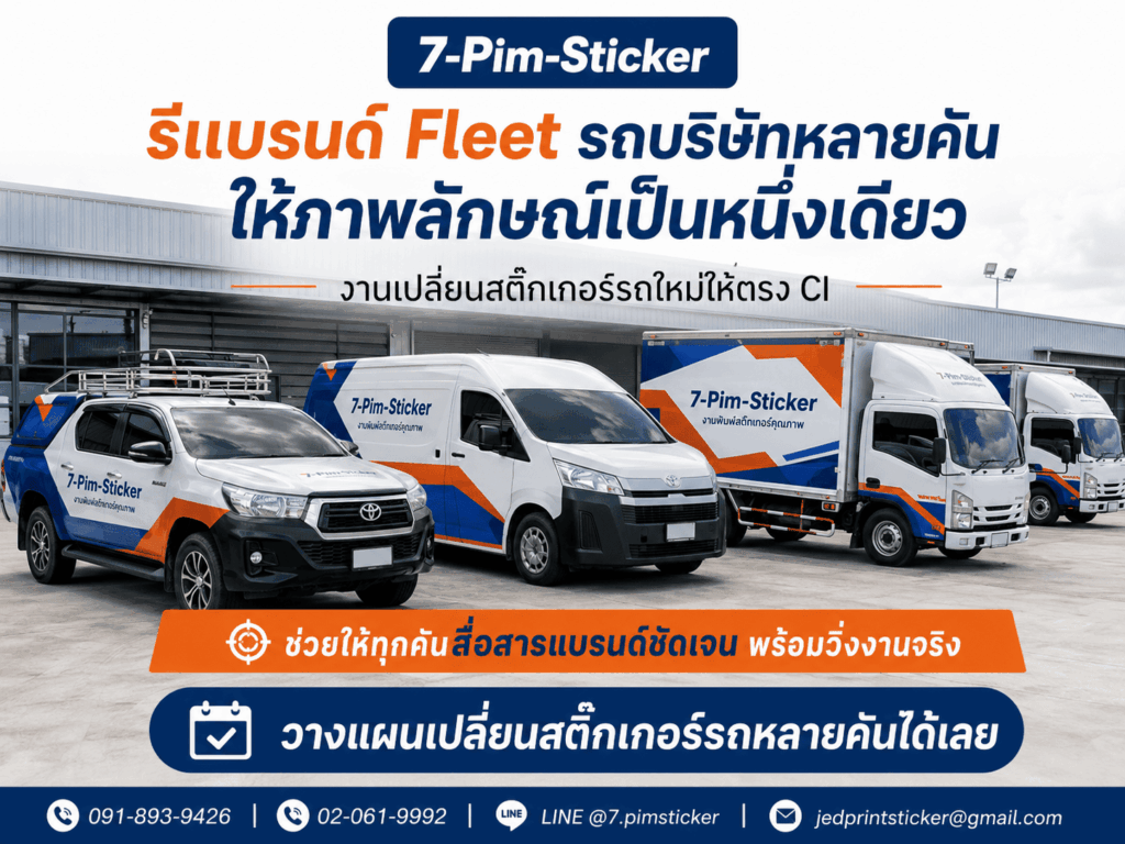 วางแผนรีแบรนด์รถบริษัทด้วยสติ๊กเกอร์