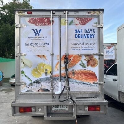 สติ๊กเกอร์ติดรถส่งอาหาร